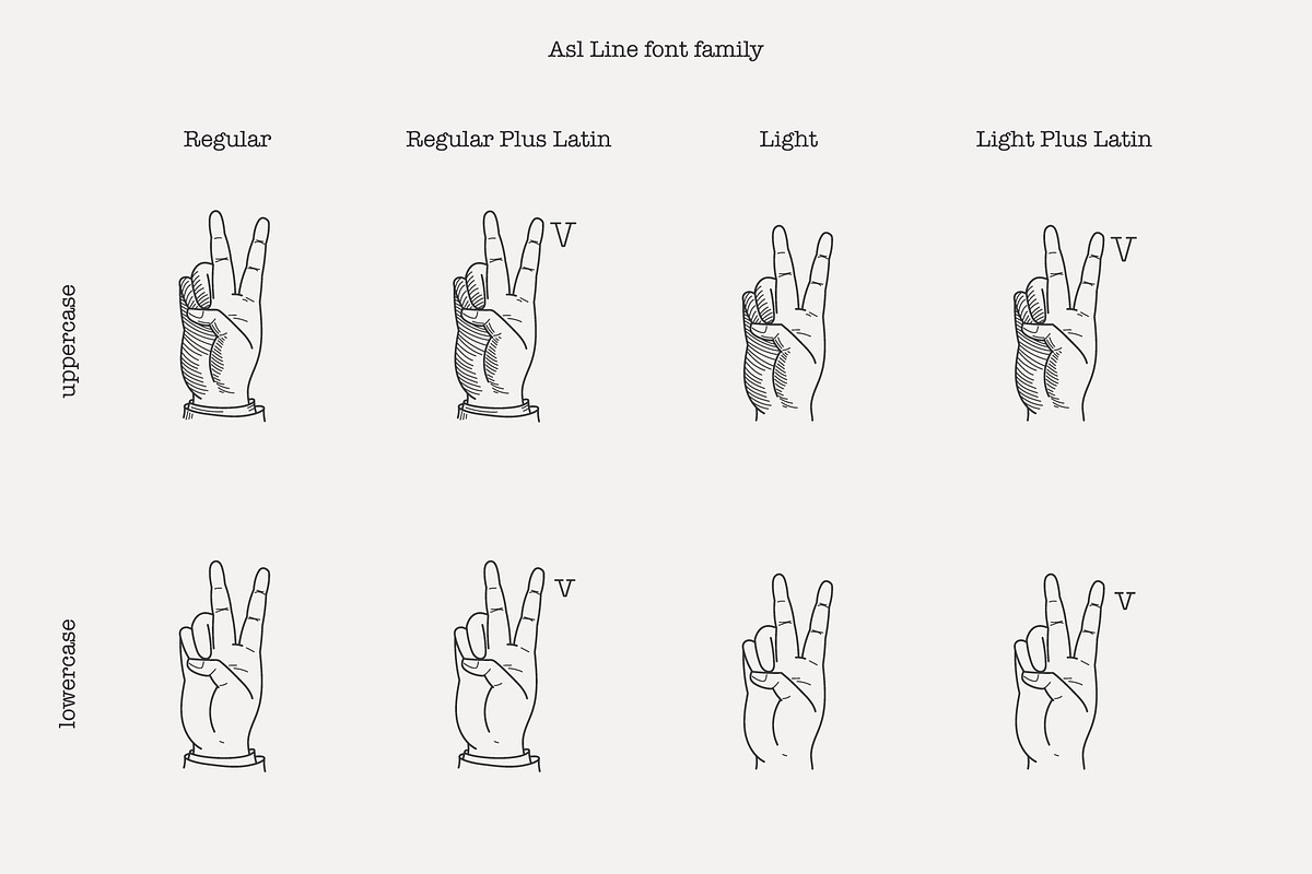 ASL Line font, a Symbol Font by kaer_shop (Photo 3 of 8)