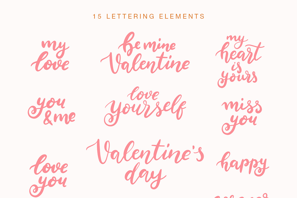 Hearts & Flowers patterns + elements, a Decorative Illustration by Inna Moreva (Photo 4 of 13)
