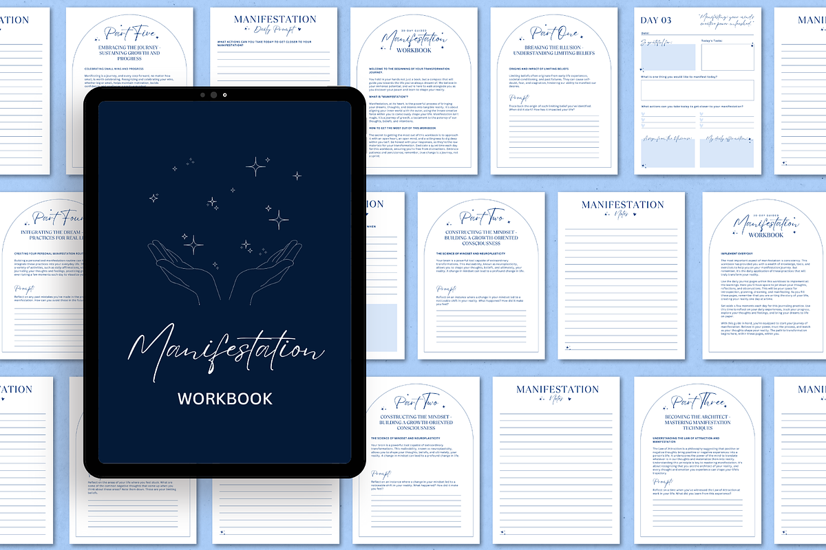 30 Day Manifestation Workbook, a Templates & Theme by The Chaos Project (Photo 3 of 5)