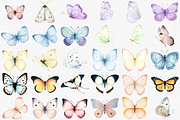 Watercolor Butterfly Clipart Set, an Animal Illustration by CropUp Creative (Thumbnail 2 of 4)