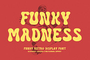 Funky Madness - Retro Font, a Script Font by AQR Studio (Thumbnail 1 of 9)