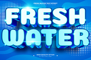 Fresh Water Editable Text Effect