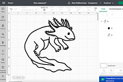 Axolotl svg dxf png, axolotl clipart, an Animal Illustration by Bila Vorona (Thumbnail 2 of 7)