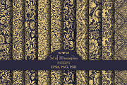 Set of 10 seampless pattern Baroque, a Pattern Graphic by NataLito (Thumbnail 1 of 6)