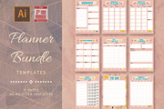 Planner Bundle Templates, a Stationery Template by Yiru Chen Studio (Thumbnail 1 of 7)