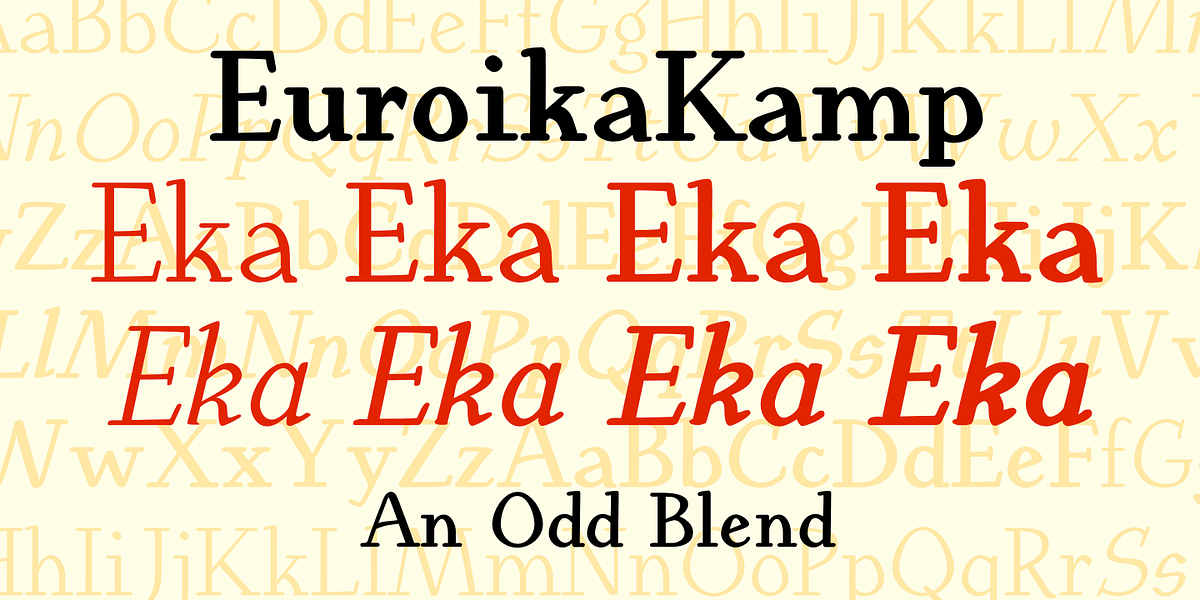 EuroikaKamp, a Serif Font by Ingrimayne Type (Photo 1 of 11)