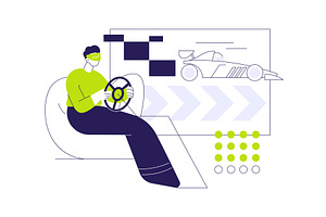 VR in entertainment isolated cartoon, a Technology Illustration by Visual Generation