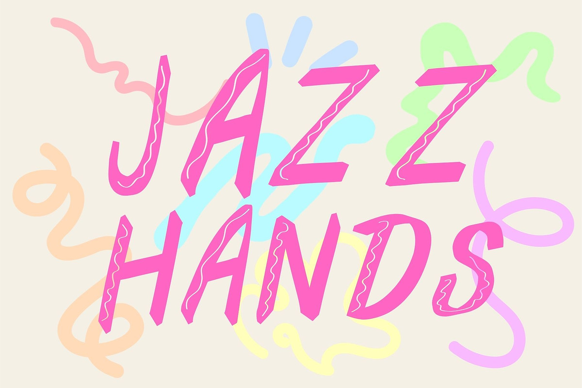Jazz Hands, all caps handdrawn font, a Handwritten Font by Eryn Rose Design (Photo 8 of 13)