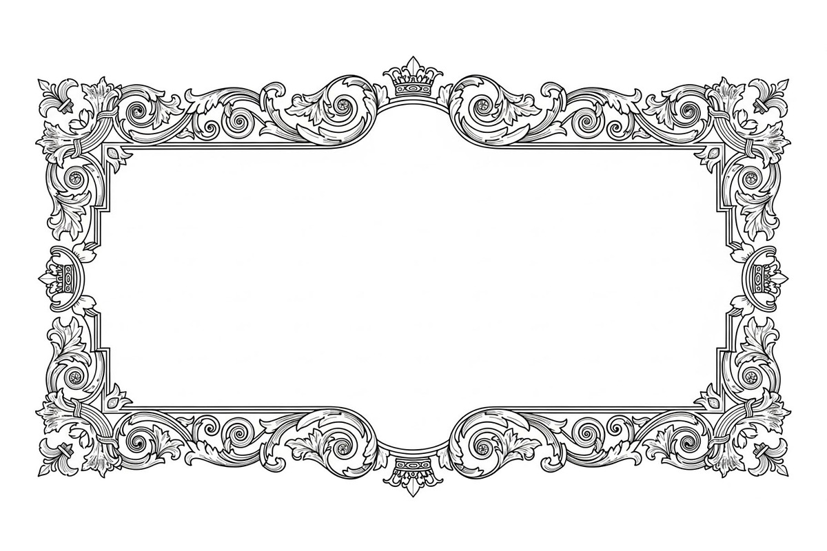 Vintage Rectangle Frame SVG Bundle, an Illustration by Designs_River (Photo 8 of 31)
