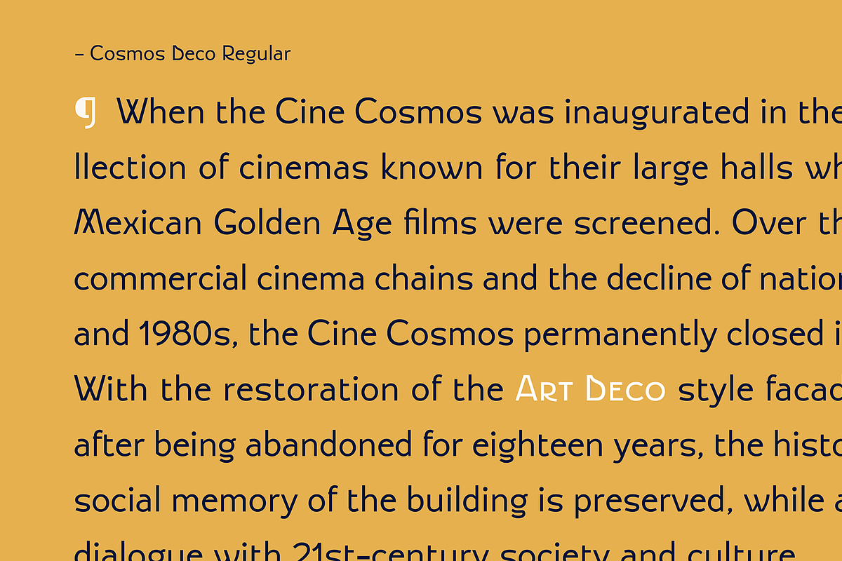 Cosmos Deco, a Sans Serif Font by Sudtipos (Photo 6 of 7)