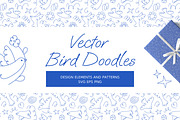 Bird Doodles & Vector Elements, a Graphic by so.ni.ka-store (Thumbnail 1 of 13)
