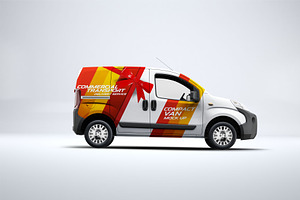 Compact Van Mock-up, a Product Mockup by Xtrahive