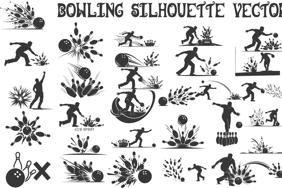 Dynamic bowling player silhouette, an Illustration by Amazin_art (Photo 1 of 31)