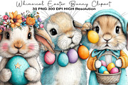 Whimsical Easter Bunny Clipart, an Illustration by Black Bird Studio (Thumbnail 1 of 6)