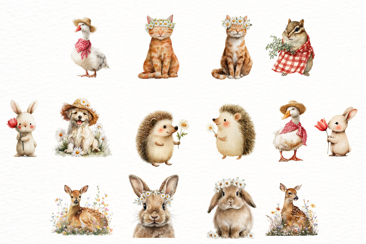 Cottagecore Spring Clipart, an Illustration by Designworld (Photo 3 of 6)
