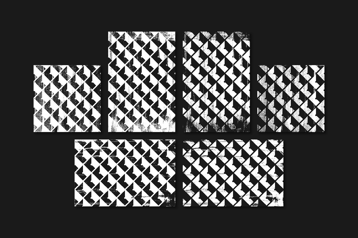 Isometric - 48 Grunge Patterns, a Pattern Graphic by Tustan (Photo 3 of 10)