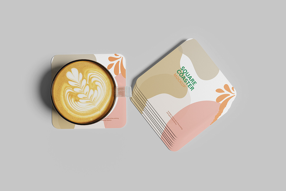 Square Coaster Mockup, a Product Mockup by seulangagraphic (Photo 3 of 5)