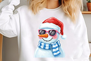 Glitter Christmas Snowman PNG, an Illustration by SinaCreation (Thumbnail 2 of 7)