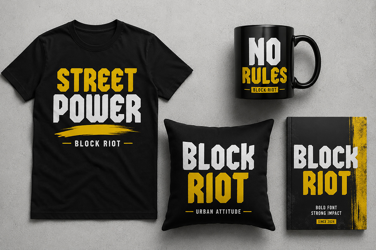 Block Riot, a Slab Serif Font by Wow Magic (Photo 4 of 5)