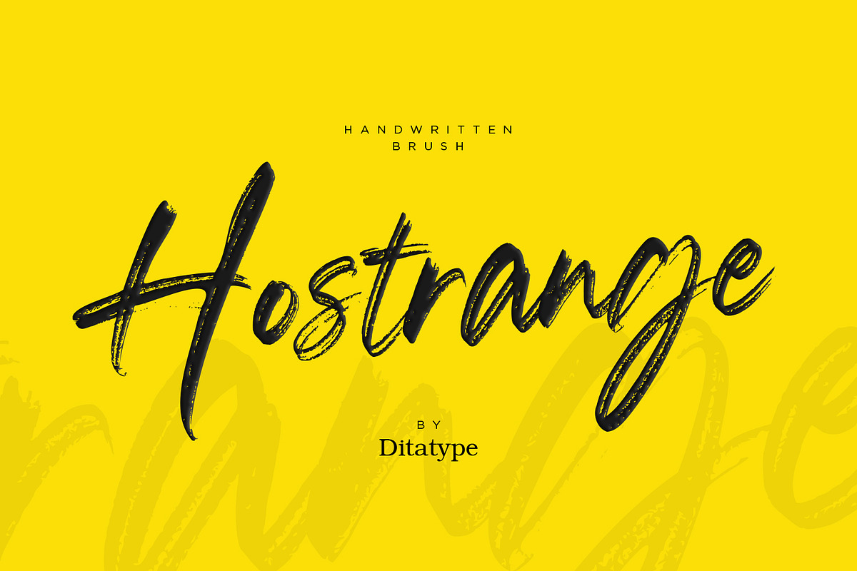 Hostrange, a Script Font by Ditatype (Photo 1 of 10)