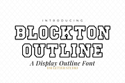 Blockton Outline, a Slab Serif Font by Dm Studio (Thumbnail 1 of 10)