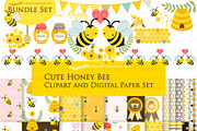 Cute Bee, Bee, Honey Bee, an Illustration by Mia's Graphic Design (Thumbnail 1 of 9)