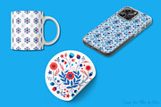FLORAL SCANDINAVIAN VECTOR CLIPART, a Decorative Illustration by Une Affaire de Filles (Thumbnail 5 of 5)