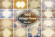 Vintage Flower Border Background, a Background Graphic by Forhadx5 (Thumbnail 1 of 8)