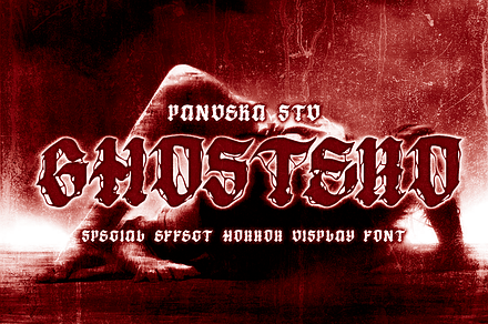 Ghostero - Horror Display, a Font by Pandeka Studio