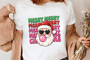 Merry Christmas Santa Bubblegum PNG, a Seasonal Illustration by CrexoraLab (Thumbnail 4 of 4)
