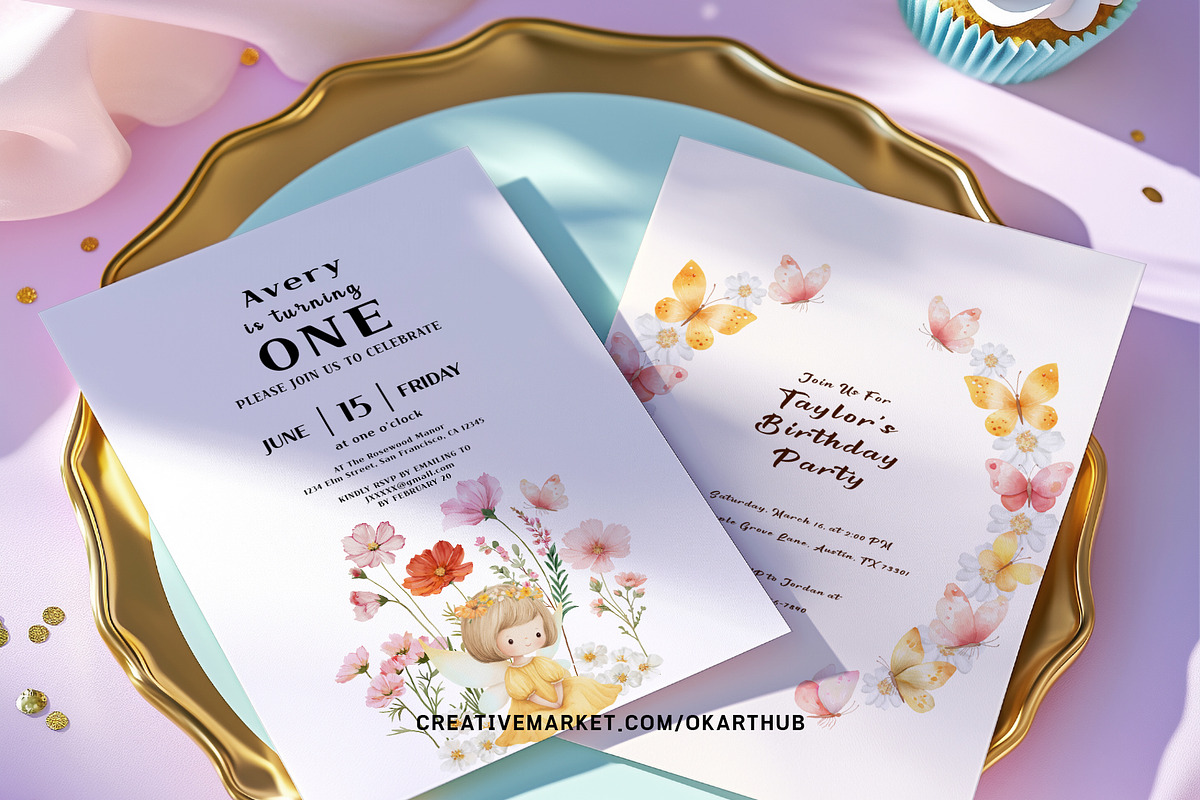 Watercolor Fairy Garden Clipart Set, a Decorative Illustration by OKArtHub (Photo 11 of 11)