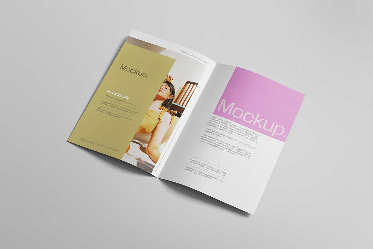 A4 Bifold Brochure Mockup, an Advertising Mockup by Tahtagraphic (Photo 3 of 9)