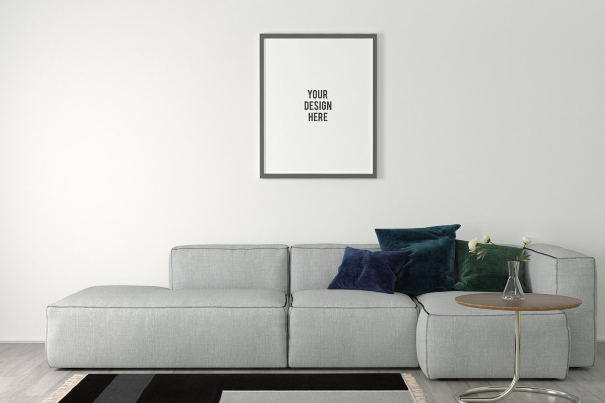Interiro Frame Mockup, a Print Template by Designrepos