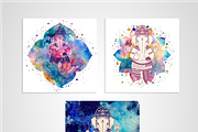 Shri Ganesha. Watercolor, gold, ink., a Decorative Illustration by Marina Demidova (Thumbnail 5 of 5)