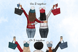 Winter Besties Portrait Creator