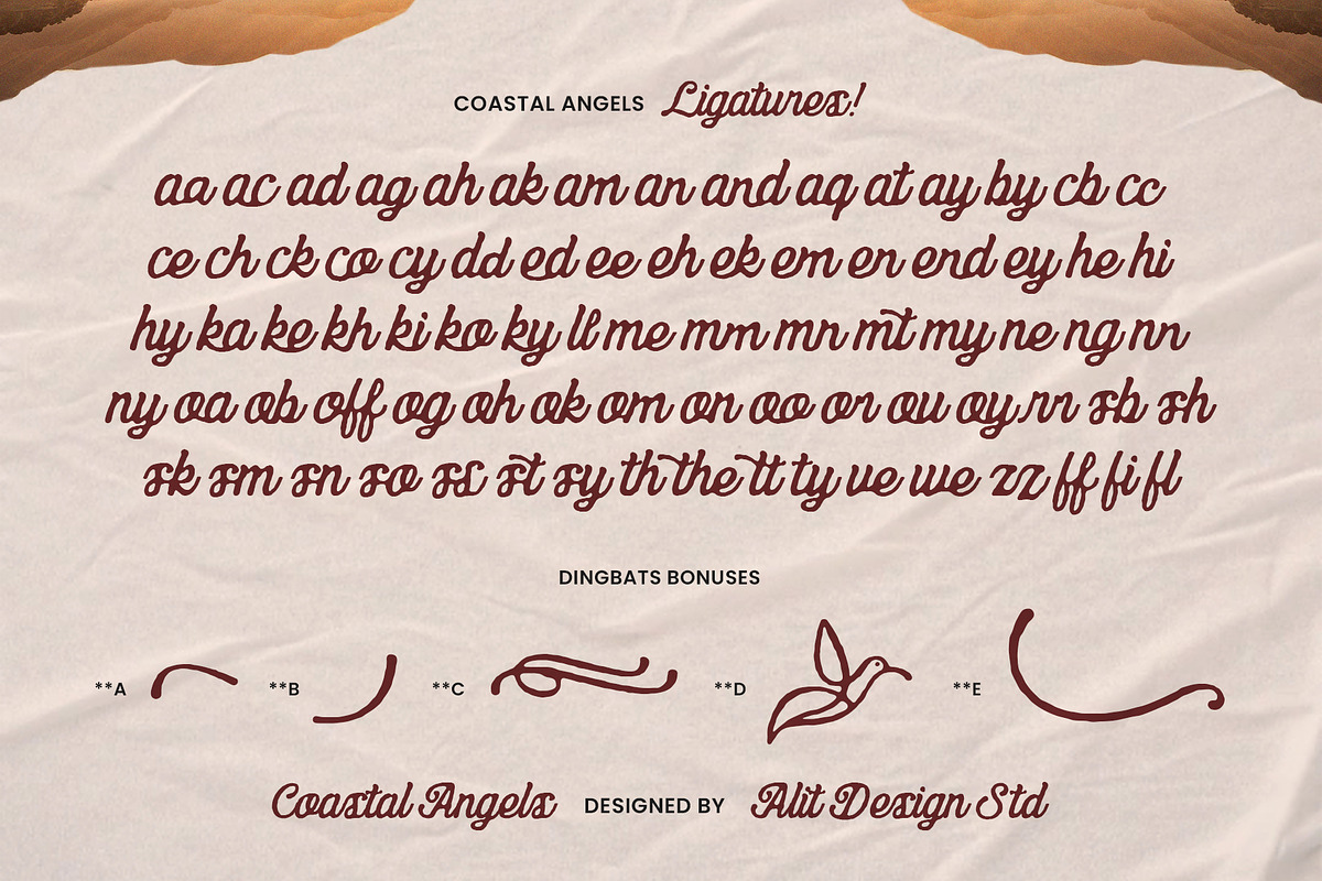 Coastal Angels Typeface, a Script Font by alit design (Photo 15 of 17)