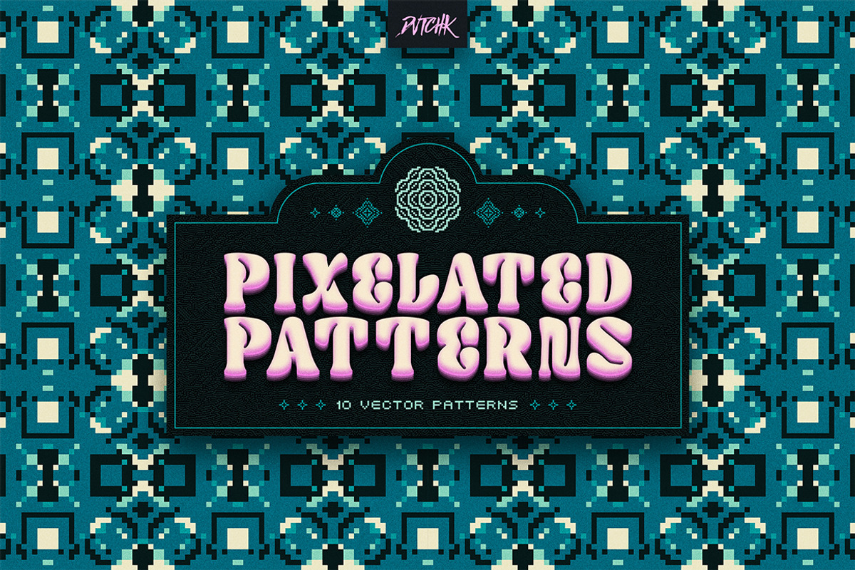 Pixel Mosaic Patterns | Vol. 07, a Pattern Graphic by dvtchk (Photo 7 of 10)