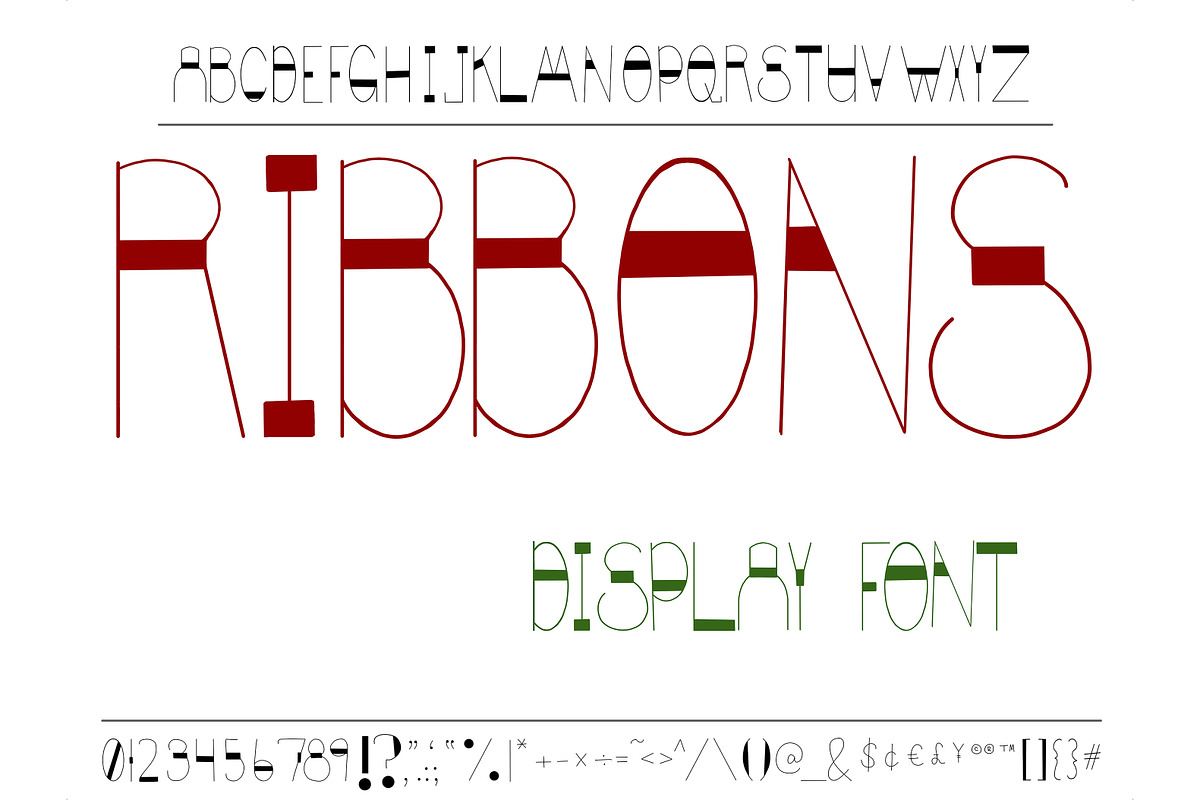 Display Typeface Ribbons Upper Case, a Script Font by PageLightStudios (Photo 2 of 5)