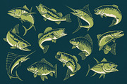 Fishing Illustrations & Bade designs, an Animal Illustration by Trape Graphic Studio (Thumbnail 4 of 10)