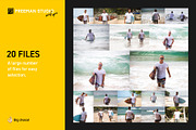 Surfers T-Shirt Mock-Up Set, a Shirt Mockup by Freeman Studio (Thumbnail 3 of 16)