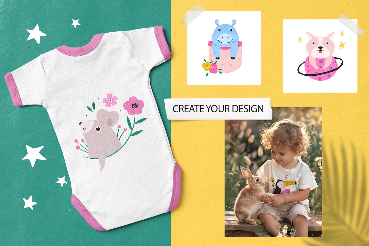 Cute Woodland Animals Vector Set, an Animal Illustration by danceyourlife (Photo 3 of 15)