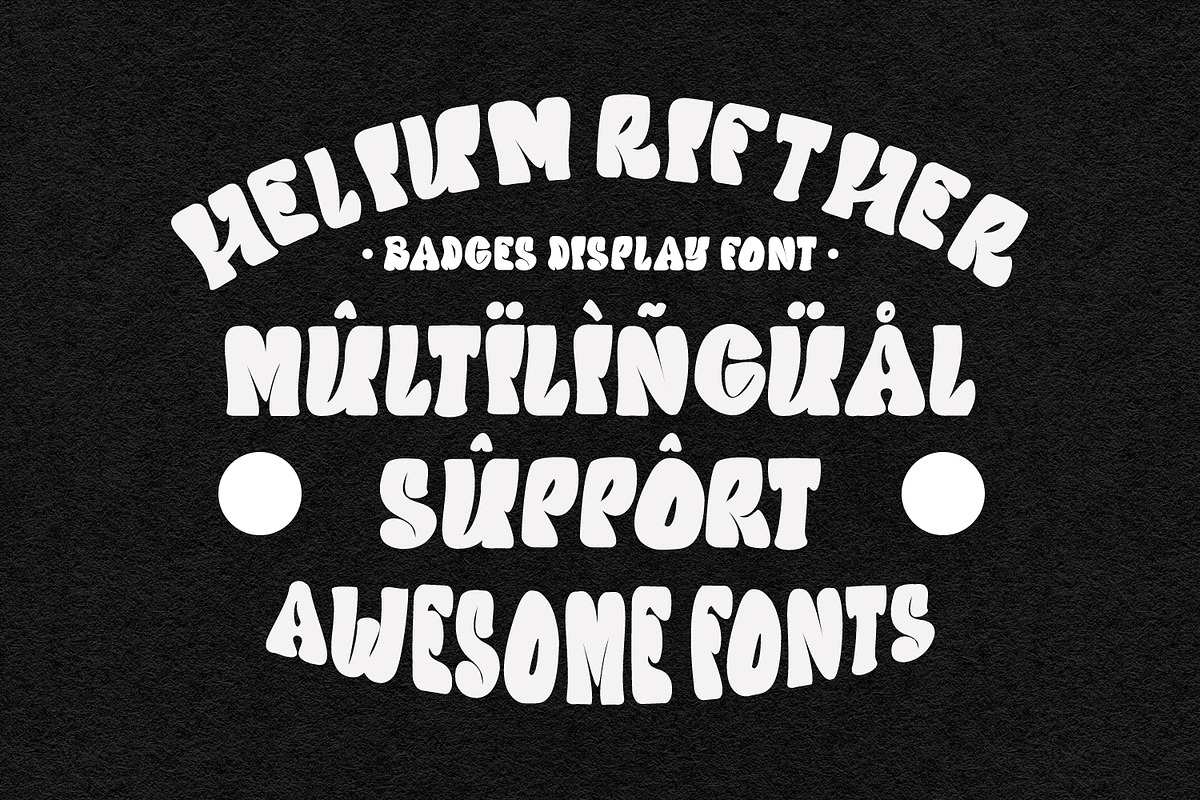Helium Rifther Badges Display Font, a Sans Serif Font by Maulana Creative (Photo 6 of 7)