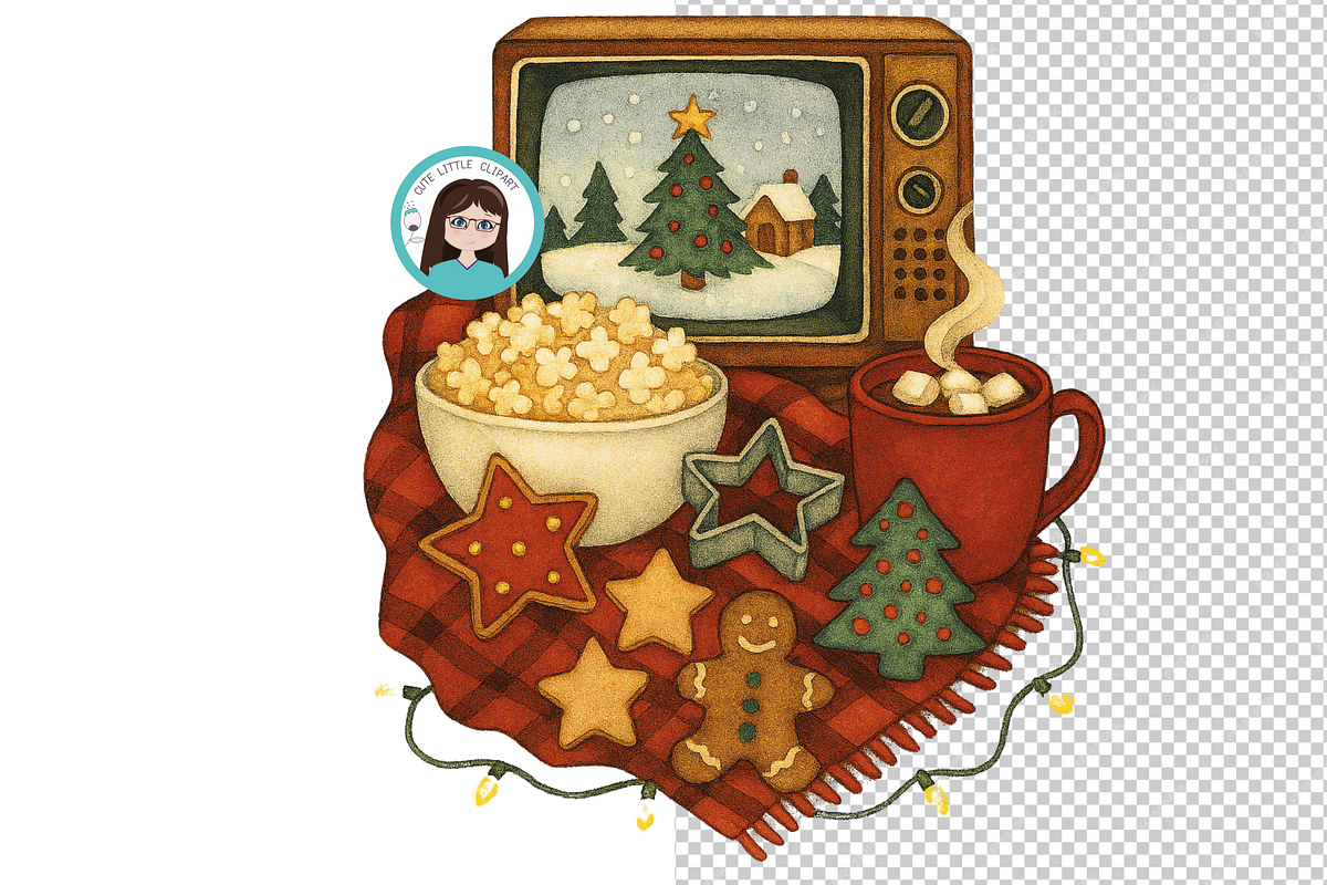 A Cozy Christmas Watercolor Collecti, an Illustration by Cute Little Workshop (Photo 2 of 5)