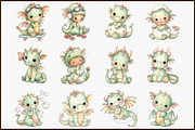 Cute Baby Dragons Clipart, an Illustration by Sublimation Artist (Thumbnail 3 of 6)
