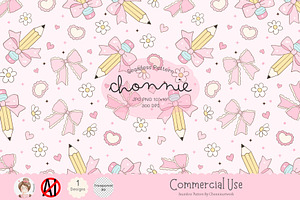 Cute Pencil Seamless Pattern JPG PNG, a Pattern Graphic by Chonnieartwork