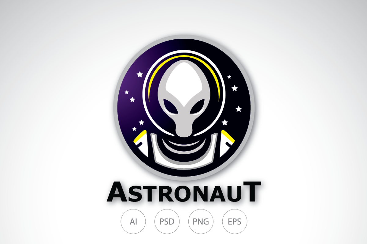 Astronaut Alien Logo Template, a Branding & Logo Template by Heavtryq Design (Photo 1 of 4)