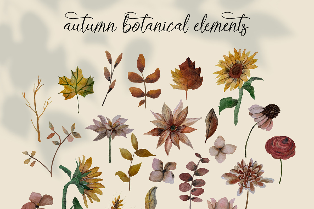 Watercolor Clipart Autumn, an Object Graphic by Kate Creative Studio (Photo 2 of 11)