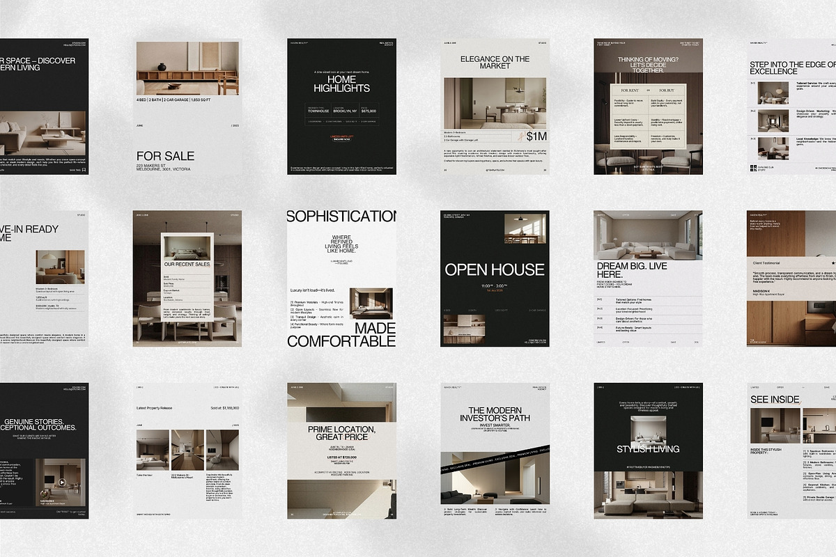 Real Estate Instagram Templates, a Social Media Template by Prapti Design (Photo 7 of 10)
