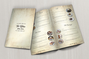 Vintage Food Menu & Business Card