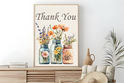 Spring Mason Jar Floral Clipart Set, an Illustration by RobertsArt (Thumbnail 2 of 5)